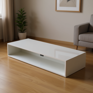 Mueble Moderno con Compartimentos Abiertos 100x38 H20 Blanco Brillante, Mueble de Almacenamiento para Sala de Estar - Product Image 2