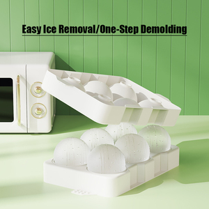 6 cái 52 Mét <span class=keywords><strong>Ice</strong></span> <span class=keywords><strong>Cube</strong></span> khay đá bóng khuôn cho kỳ nghỉ hè đồ uống bia nước thư giãn xuống cấp thực phẩm PP khuôn tùy chỉnh - Product Image 5