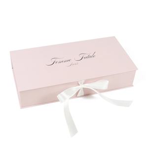 Caja de Regalo Personalizada con Logotipo, Cajas de Cartón con Relieve, Cartón Grueso, Empaque de Belleza, Caja de Papel Rosa con Cierre Magnético para Antifaz - Product Image 2