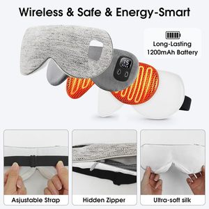 Maschera Oculare Riscaldante Ricaricabile per Occhi Secchi, Cuscinetto Termico per Occhi Lavabile Senza Fili Rimovibile per la Pulizia e 2 Gusci Sostituibili OEM - Product Image 3