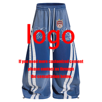 Pantalon cargo ample décontracté unisexe American Vintage à lettres dégradées et coupe large