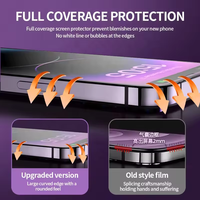 Heybingo – Nouveaux protecteurs d'écran en verre trempé HD transparent 2.5D anti-choc avec logo personnalisé pour 17/16 Pro Max – Sans poussière, haute qualité