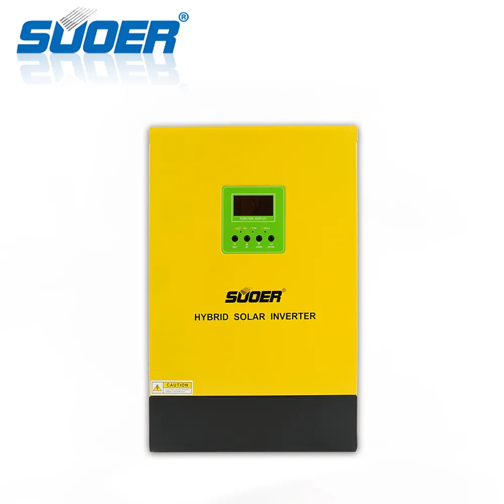 Suoer 48V 230V 5KVA DC to AC pure sine wave hybrid solar inverter built-in MPPT solar charge controller