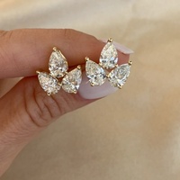 Роскошные серьги-гвоздики из золота 14K/18K с выращенными в лаборатории бриллиантами IGI-сертифицированной чистоты VVS, 1-3 карата, огранка бриллиант, ювелирные изделия унисекс