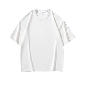 T-shirt imprimé uni pour hommes T-shirt surdimensionné vierge de couleur unie en coton de qualité personnalisée - Product Image 3