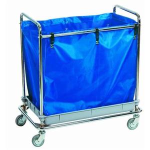 Carrello Multiuso 252 L con Telaio in Acciaio e Rivestimento Blu per Trasporto Lavanderia - Product Image 1