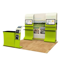 Stand d'exposition modulaire portable 3x3 pour salon professionnel, toile de fond en tissu tendu 10x10FT, équipement de cadre de stand d'exposition