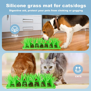 Nouveau design Tapis de nourriture lente en forme d'<span class=keywords><strong>herbe</strong></span> en silicone avec ventouse Tapis d'alimentation portable pour animaux de compagnie Tapis antidérapant pour animaux de compagnie - Product Image 2