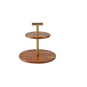 Soporte de pastel de madera de nuevo diseño de 2 Teir para fiesta de boda y decoración de eventos en casa hecho de madera pura más precioso y lujoso - Product Image 1