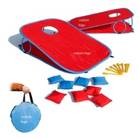 Jeu de lancer de Cornhole Portable, sacs de sable personnalisés, plaque de trous de maïs