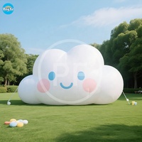 Décoration de fête Ballon gonflable personnalisé en nuage de dessin animé Modèle de nuage gonflable publicitaire blanc géant avec Led éclairée