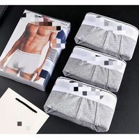 Caleçons Boxers Sans Coutures en Coton Pur pour Hommes, Respirants, Taille Haute, Tricotés, Vente en Gros Transfrontalière (ODM)