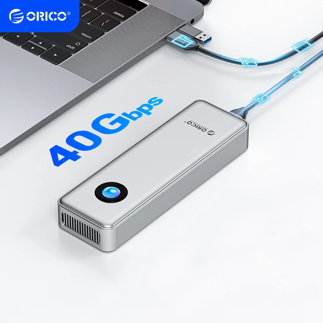 ORICO RGB 40Gbps USB4 M.2 SSD Enclosure PCIe 4.0 NVMe Aluminum Case 8TB External Hard Drive Enclosure USB4 SSD Enclosure