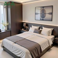Armoire de chambre à coucher écologique SLS avec portes en MDF, solutions personnalisées pour villas, appartements et hôtels