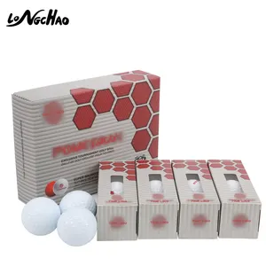 Bolas de prática de golfe de duas camadas, com logotipo personalizado, bola vazia de torneio de golfe, faixa de dirigir