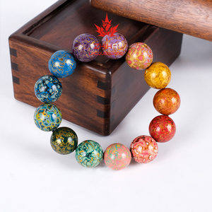 Tùy chỉnh DIY lớn sơn mài trà thiết kế thời trang không-di sản hàng thủ công chuỗi Mỹ tự nhiên sơn mài hạt Vòng đeo tay - Product Image 1