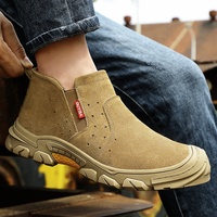 Bottes de sécurité GUYISA personnalisables à coupe basse avec embout en acier, anti-brûlure, pour usage en usine, hiver et automne