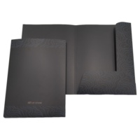 Classeur personnalisé de format A4 en papier gaufré laminé anti-rayures avec bloc-notes