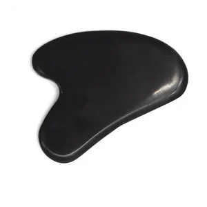 שחור ביאן סטון Gua Sha כלים להפחית כאבי שרירים GuaSha לוח עבור פנים עור לב בצורת Gua Sha ביאן אבן