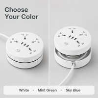 Multiprise pliable anti-choc électrique avec 3 prises et 4 ports USB-A, compatible EU/UK, vente en gros usine