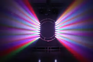 8x12W RGBWLEDバービームムービングヘッドライトDMX512ステージライトモバイルDJディスコパーティーナイトクラブに最適