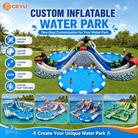 Toboggan aquatique gonflable géant d'extérieur avec piscine, personnalisé pour adultes et enfants, par Ceyu Factory – Attraction commerciale