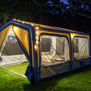 Tente gonflable de jardin avec mélange de coton TC, structure en TPU, fond en PVC, imperméable, résistante au vent, installation facile, taille familiale - Product Image 3