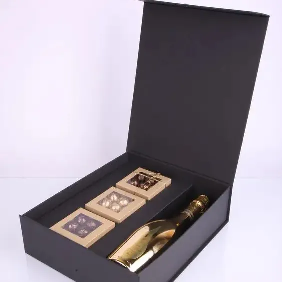 Wein Geschenk box Weinflaschen boxen mit Griff Personal isierte Champagner glasbox