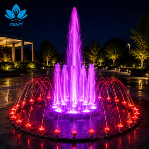 <span class=keywords><strong>Fuente</strong></span> Comercial Moderna de Acero Inoxidable para Exteriores con Luces LED Multicolores, Diseño Duradero para Hoteles y Parques - Product Image 1