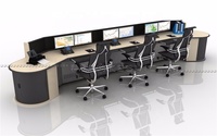 KESINO Pusat Komando CCTV Pemantauan Informasi Komprehensif Konsol Workstation Ruang Kontrol Modern Logam Sekolah Apartemen