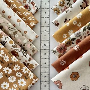 Vintage Floral <b>Patchwork</b> Cotton Fabric Set 100 Percent Cotton Pre Cut Squares With Eco Digital Printing - Product Image 1