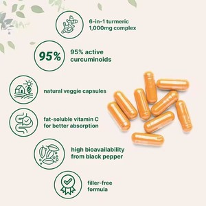 GMP Fabriek Privélabel Kurkuma Moringa Curcumine <span class=keywords><strong>Capsules</strong></span> Pillen Energie Ondersteuning Top Verkoop Kurkuma <span class=keywords><strong>Capsules</strong></span> - Product Image 3