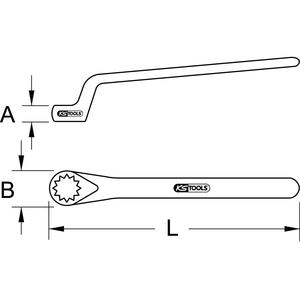 KS TOOLS <b>Ring</b> <b>spanner</b> with protective insulation, offset , 3/4 - Product Image 2