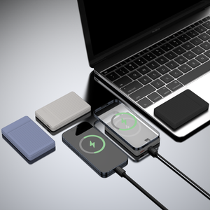Dernière batterie externe magnétique sans fil ultra-mince de 10000mAh 20WPD + écran LED 15W entrée type-c chargeurs multifonctions à charge rapide - Product Image 5