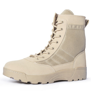 Custom Men's <strong>Tactical</strong> Combat Desert Black Waterproof Leather Delta Ankle Safety Camouflage Canvas Brown Shoes <strong>Boots</strong> for Men - Product Image 3
