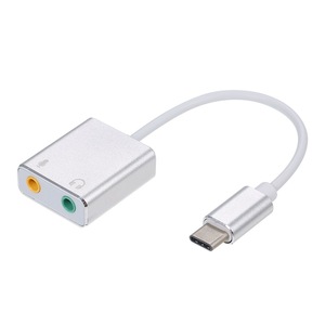 <span class=keywords><strong>Carte</strong></span> <span class=keywords><strong>son</strong></span> mobile 2 canaux en alliage d'aluminium de type C, plug-and-play, avec adaptateur audio stéréo <span class=keywords><strong>externe</strong></span> pour <span class=keywords><strong>PC</strong></span> - Product Image 6