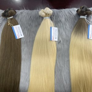 Extensions de cheveux vierges vietnamiennes, tissage à la machine, cheveux humains Remy, texture douce et soyeuse, naturelle, vente en gros, cheveux magnifiques - Product Image 2