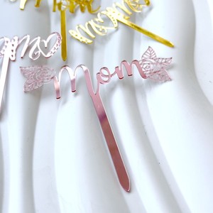 Nouveau produit pour la fête des mères, la fête des femmes, insert <span class=keywords><strong>de</strong></span> gâteau en acrylique pour <span class=keywords><strong>maman</strong></span>, décoration <span class=keywords><strong>de</strong></span> gâteau pour la fête des mères - Product Image 4
