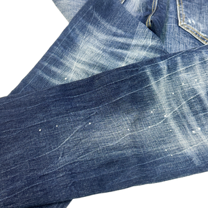 <span class=keywords><strong>Jeans</strong></span> Vintage da <span class=keywords><strong>Uomo</strong></span> <span class=keywords><strong>Slim</strong></span> Fit a <span class=keywords><strong>Vita</strong></span> <span class=keywords><strong>Bassa</strong></span> con Effetto Stropicciato e Distressed, Set in Denim Lavabile in Cotone e Spandex per Streetwear - Product Image 4