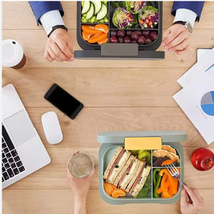 กล่องข้าวเบนโตะสำหรับเด็ก 1200 มล. กล่องข้าวเบนโตะสำหรับเด็ก กล่องข้าวสำหรับเด็กวัยหัดเดินพร้อมช้อนส้อมสำหรับกลับไปโรงเรียน - Product Image 4