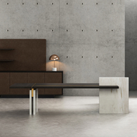 Bureau de Direction Exécutif de Luxe, Table de Bureau Modulaire Contemporaine Élégante pour PDG et Président