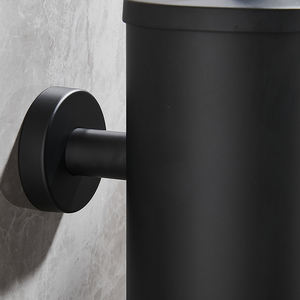 לבן שחור זהב אדום ברונזה סוג גבוה 304 נירוסטה עגול אסלה אביזרים שירותים ניקוי מברשת מחזיק סט קיר - Product Image 3