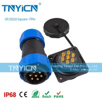 IP68 nouveau Style connecteur rapide I forme montage sur panneau SD28 7Pin M28 5A mâle femelle câble fil presse-étoupe manchon connecteurs étanches