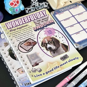 Libreta de Cuero Sintético con Anillas A5, Diseño de <span class=keywords><strong>Animales</strong></span> de <span class=keywords><strong>Dibujos</strong></span> Animados, Logotipo Personalizado, Cuaderno de Notas Bonito - Product Image 2