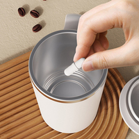 Nouveau Mini Shaker Électrique Magnétique Automatique en Acier Inoxydable Portable 380ml pour Protéines et Café, Idéal pour la Maison Intelligente