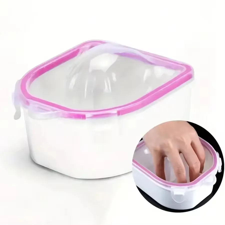 Factory Nail Art Salon Soak Off Bowls Double Layer Manicure Pedicure Nail Soaking Bowl Remover For Gel Nail Polish