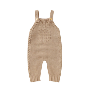 MIMIXIONG Combinaison à bretelles unisexe pour bébé de 0 à 24 <span class=keywords><strong>mois</strong></span>, couleur unie, boutique, acrylique, vêtements pour bébé garçon et fille, barboteuse - Product Image 1