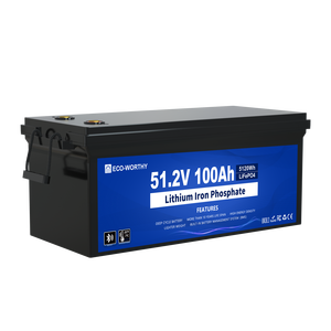แบตเตอรี่รถกอล์ฟ Eco-Worthy 51.2V 100AH แบตเตอรี่สำหรับเรือ แบตเตอรี่เก็บพลังงานพลาสติก - Product Image 2
