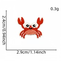 Nouvelle Écusson Brodé en Tissu Série Océan Dessin Animé, Patch Bleu, Badge Brodé, Accessoires Vestimentaires, Écusson en Tissu