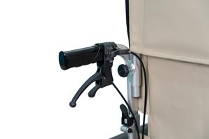 Silla de ruedas de aluminio manual inclinable Respaldo alto, reposapiernas elevable desmontable, asiento con inodoro, silla de ruedas plegable reclinable - Product Image 2